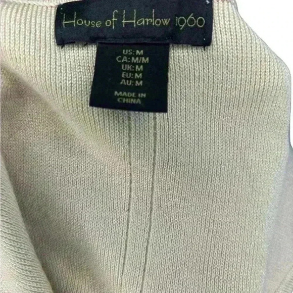 House of Harlow 1960 Cami  Tank Top Scoop Neck Sleeveless Pullover Beige Size M - Picture 5 of 5